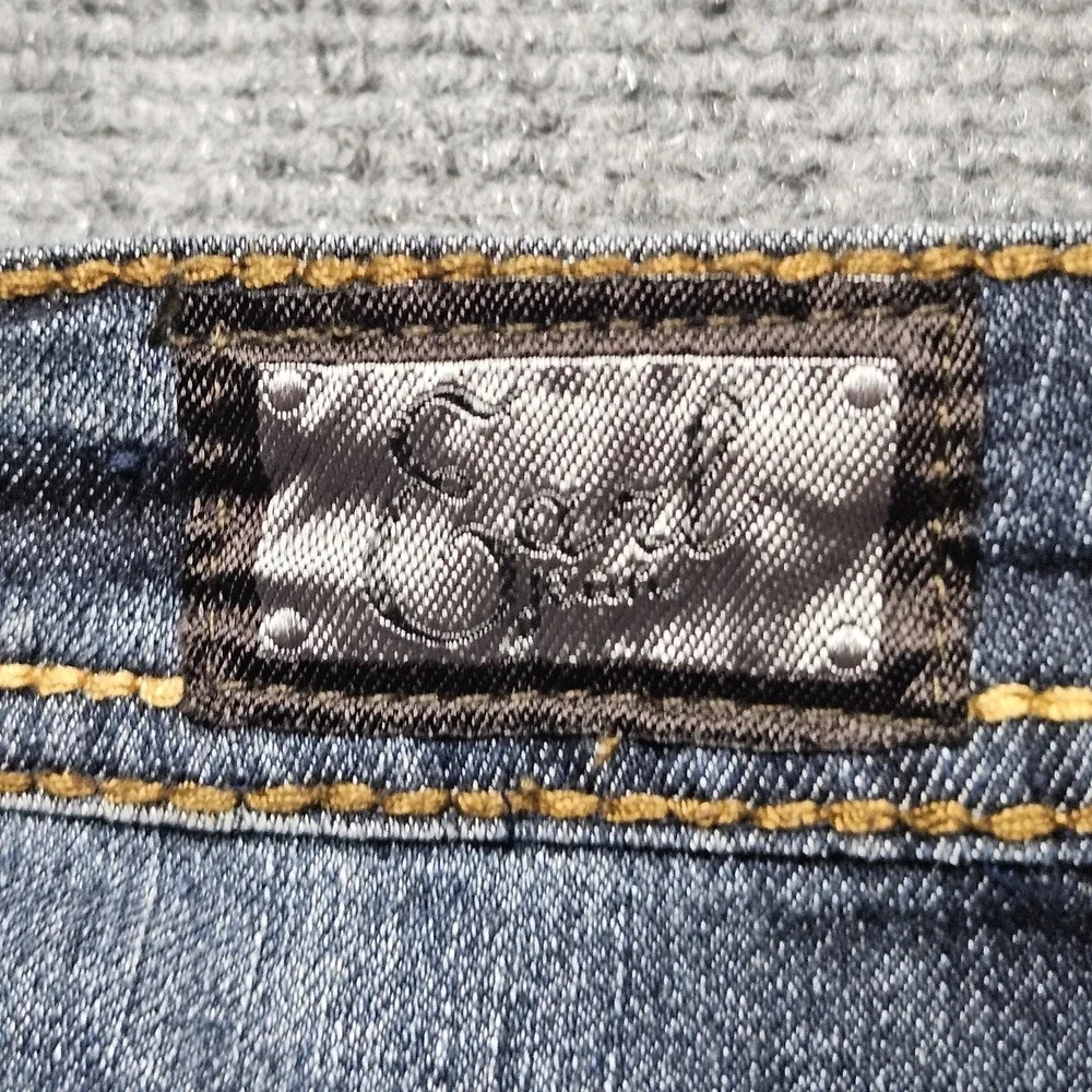 Earl Jean Blue Flare Jeans Womens‎ 7 Dark Wash Stretch Denim Bootcut Y2K Style